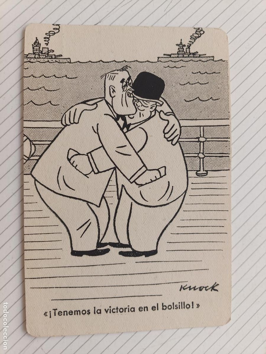 Postales: Postal de caricatura anti-aliados