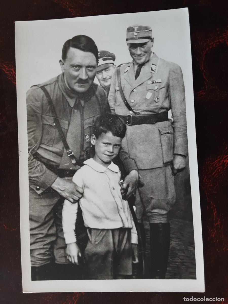 Postales: Adolf Hitler con un ni&ntilde;o, foto, postal alemana