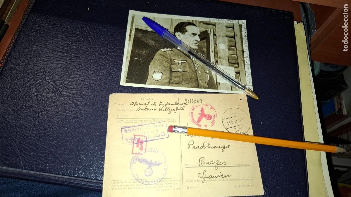Cartes Postales: Postal mu&ntilde;oz grandes, tarjeta feldpost, division azul. Gobierno civil burgos censurado. 1942