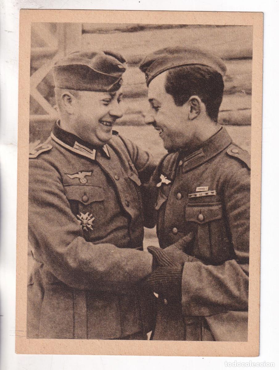 Postales: POSTAL. DIVISI&Oacute;N AZUL. COMPA&Ntilde;EROS DE ARMAS AYER Y HOY. PROPAGANDA KONPANIE