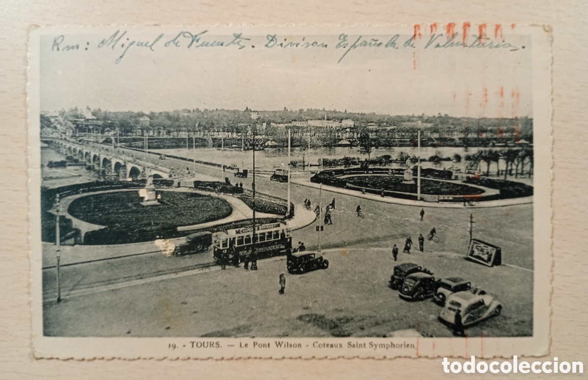 Cartes Postales: TROYES. ABRIL 1942, POSTAL DIVISION ESPA&Ntilde;OLA VOLUNTARIOS.