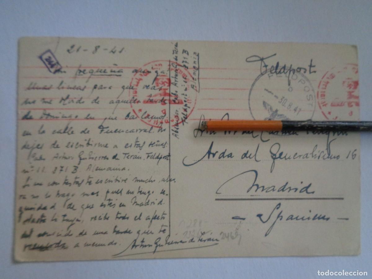Postkarten: DIVISION AZUL : POSTAL CORREO ALEMAN ( FELDPOST ) DE DIVISONARIO A AMIGA EN MADRID , 1941