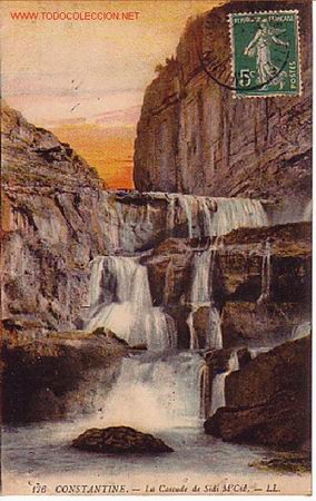 Postales: TARJETA POSTAL DE CONSTANTINE N&ordm;176. LA CASCADE DE SIDI MCID.-LL. - Foto 1