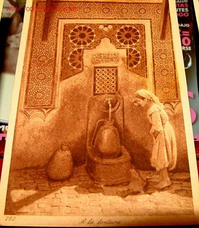 Postais: ANTIGUA POSTAL DE MARRUECOS - EN LA FUENTE