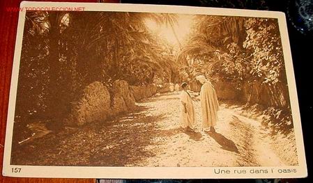 Cartes Postales: ANTIGUA POSTAL DE MARRUECOS - UNA CALLE EN EL OASIS - L&L