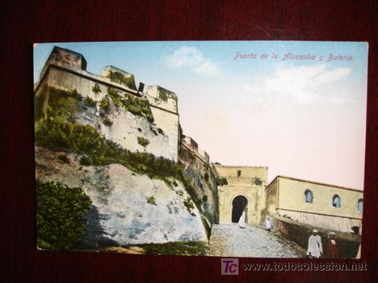 Postales: TANGER PUERTA DE LA ALCAZABA Y BATERIA - Foto 1