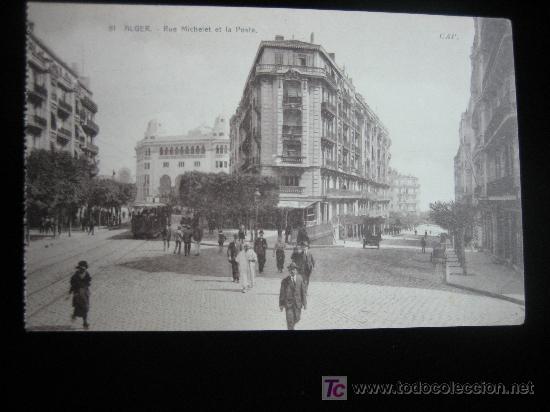 Postales: ALGER.-RUE MICHELET ET LA POSTE - Foto 1