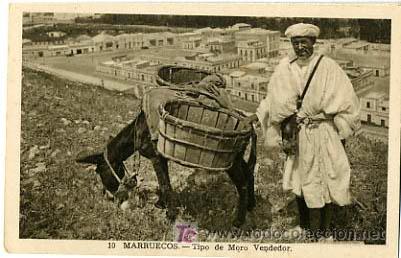 Postales: MARRUECOS,  AFRICA, TIPO DE MORO VENDEDOR,           P12921