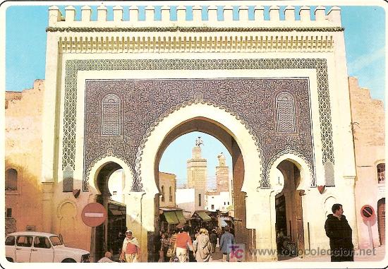 Postales: Fes. Bab Boujeloud. - Foto 1