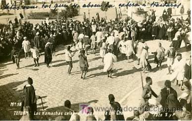 Postcards: TETUAN,  MARRUECOS,    LOS HAMACHAS CELEBRANDO LA PASCUA DEL CHERIF,                 P14313
