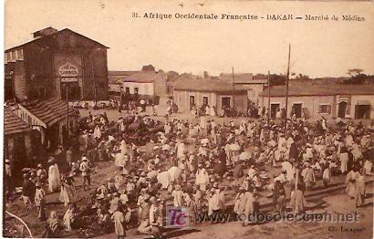 Postales: POSTAL DAKAR MERCADO M&Eacute;DINA - Foto 1