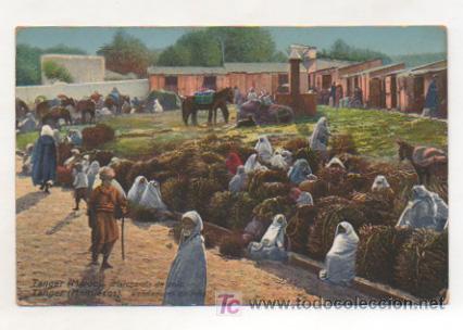 Postales: TANGER. VENDEDORES DE LE&Ntilde;A. - Foto 1