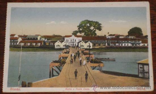 Postales: ANTIGUA POSTAL DE GUINE BISSAU - PUERTO Y PUENTE CAES- NO CIRCULADA