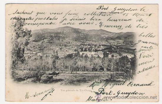 Postais: 5293 TIZI-OUZOU VISTA GENERAL - ANTIGUA POSTAL DE ARGELIA  (1902) (VER REVERSO)