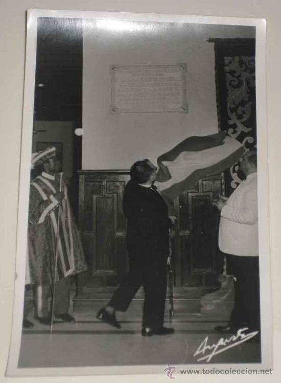 Postais: ANTIGUA FOTO POSTAL DE GUINEA ESPA&Ntilde;OLA - VISITA DE OFICIALES ESPA&Ntilde;OLES - FOTO AUGUSTA - NO CIRCULADA