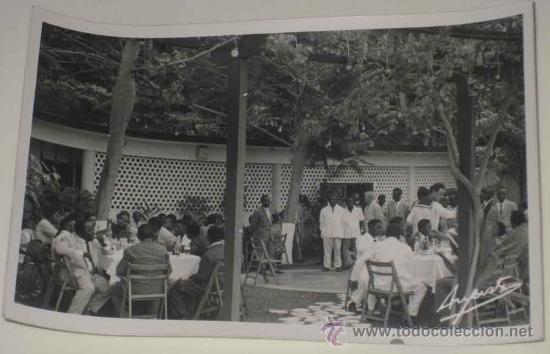 Postais: ANTIGUA FOTO POSTAL DE GUINEA ESPA&Ntilde;OLA - VISITA DE AUTORIADAES ESPA&Ntilde;OLAS - CENA DE BIENVENIDA - FOTO