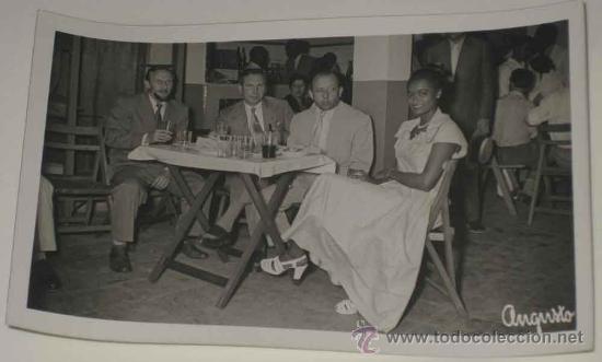 Postais: ANTIGUA FOTO POSTAL DE GUINEA ESPA&Ntilde;OLA - VISITA OFICIAL DE AUTORIDADES ESPA&Ntilde;OLAS - NO CIRCULADA - FO