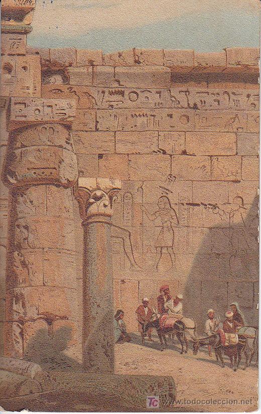 Cartes Postales: PS1886 EGIPTO 'PATIO DEL TEMPLO DE MEDINET-HABU'