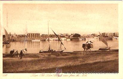 Postales: POSTAL LUXOR EL TEMPLO DESDE EL NILO - Foto 1