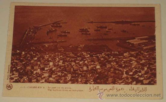 Postkarten: ANTIGUA POSTAL DE CASABLANCA - MARRUECOS - PUERTO - FOTO FRANDRIN - NO CIRCULADA.