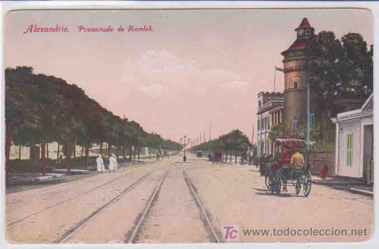 Postais: Postal Antigua : ALEXANDRIE - Promenade de Ramleh
