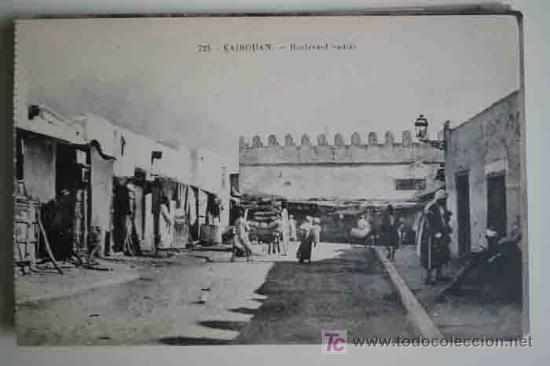 Postkarten: Postal Antigua : KAIROUAN - Boulevar Sadiki. E.M.n&ordm; 723