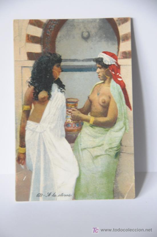 Postales: Postal tipo arabe, A la citerne - Foto 1