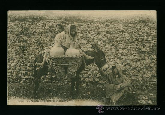 Postales: Tunez - Types de Nomades - Circulada 1906 - Foto 1