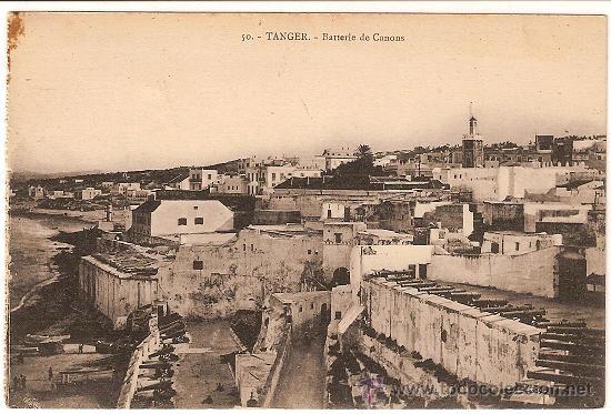 Cartes Postales: 0706A - ANTIGUA POSTAL DE TANGER - BATTERIE DE CANONS
