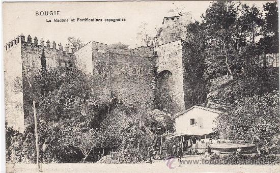 Postales: argelia.- bougie.- la madone e fortifications espagnoles.- a&ntilde;os diez.-