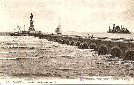 Postales: PORT SAID - THE BREAKWATER - Foto 1