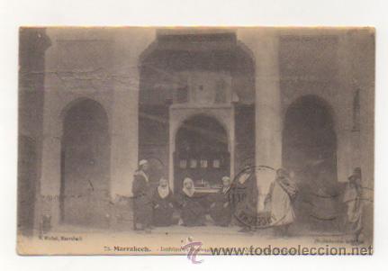 Postales: MARRAKECH. INTERIOR DE UNA CASA &Aacute;RABE. ESTILO MARROQU&Iacute;N. (ED. E. MICHEL) - Foto 1