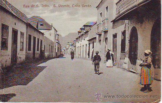 Postales: cabo verde s.vicente rua de s.joao