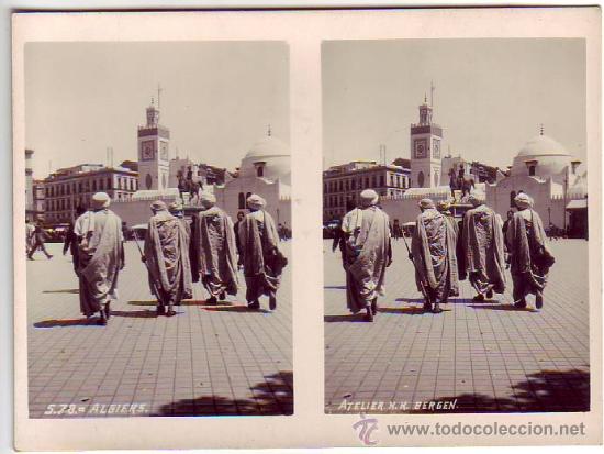 Postais: argelia - fotografia estereoscopica 8,50x11,50cm
