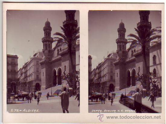 Postais: argelia - fotografia estereoscopica 8,50x11,50cm