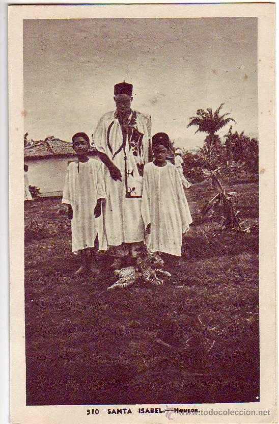 Postais: 510 - santa isabel - hausas - heliotipia artistica espa&ntilde;ola - foto h. garcia