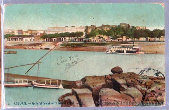 Postcards: TARJETA POSTAL EGIPTO - ASSUAN - VISTA GENERAL CON GRAN HOTEL