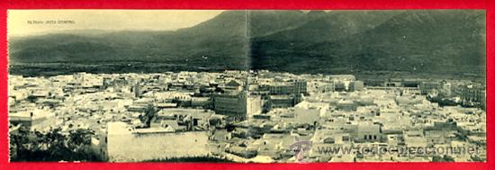 Postales: tetuan, marruecos, vista general, postal doble, diptico,    p47324