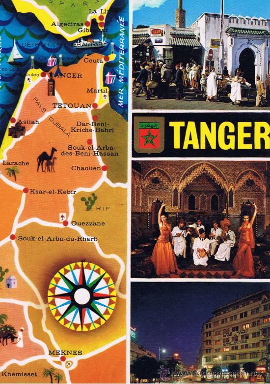 Postales: tanger mapa i costumbres sin usar - Foto 1