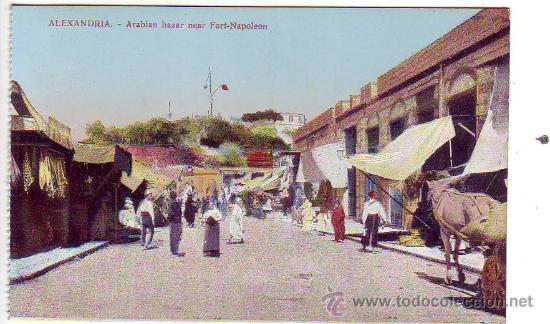 Cartes Postales: alexandria - arabian bazar near fort-napoleon - l.c. 6