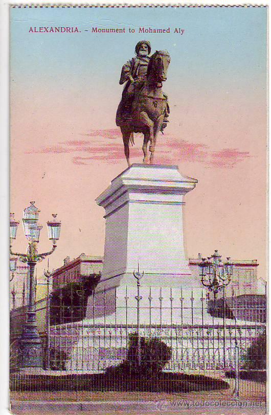 Cartes Postales: alexandria - monument to mohamed aly - l.c. 385