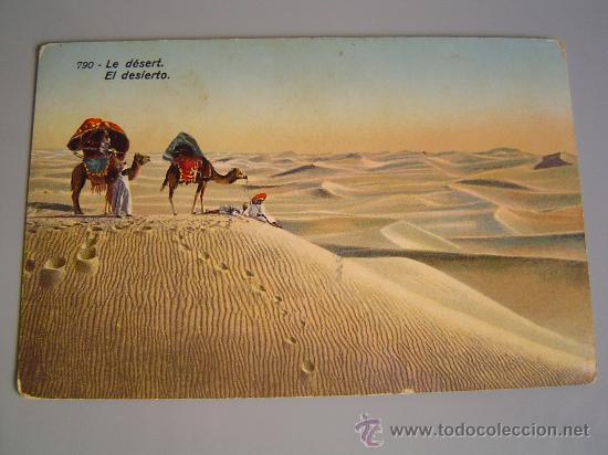 Postales: Postal de Tanger.-El desierto