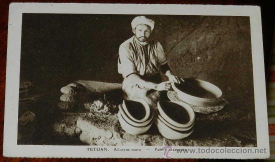Postkarten: ANTIGUA POSTAL DE TETUAN - ALFARERO MORO - MARRUECOS - NO CIRCULADA.