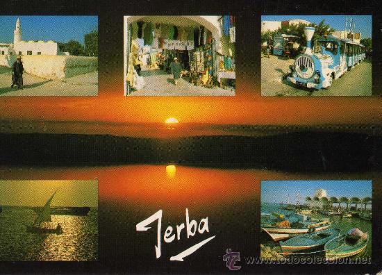 Postales: JERBA ESCRITA CIRCULADA SELLO - Foto 1