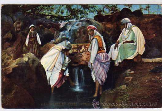 Postales: Scenes et Types 116. Moros en el manantial. - Foto 1
