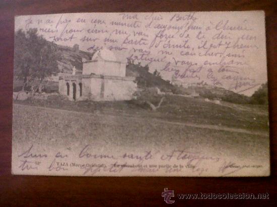 Postcards: POSTAL-CARTE POSTALE TAZA (MARCE ORIENTAL)-LE MARABOUT ET UNE PARTIE DE LA VILLE-ESCRITA 1916