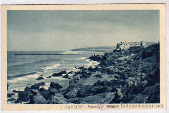 Postales: Larache. 3. Entrada al puerto. Ediciones papeleria Goya. Sin circular.