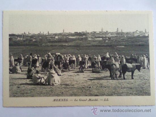 Postales: POSTAL MEKNES, LA GRAN MARCHA - Foto 1