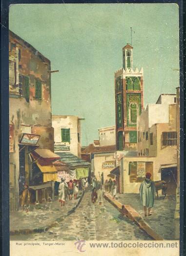 Cartes Postales: POSTAL DE MARRUECOS - TANGER MAROC. RUE PRINCIPALE  P-AFyMA-378