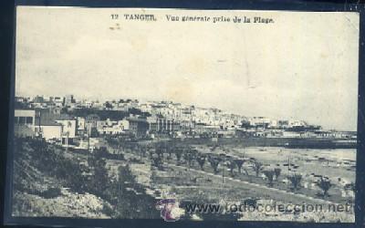 Cartes Postales: POSTAL DE MARRUECOS - TANGER N&ordm; 12 VUE GENERALE PRISE DE LA PLAGE